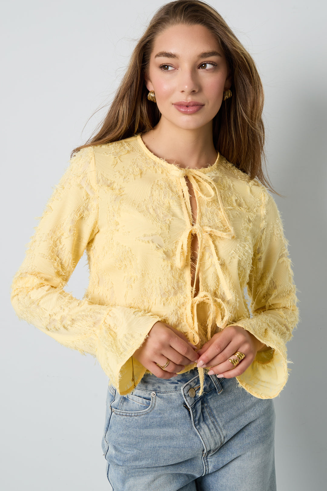Shirt met Strikdetail