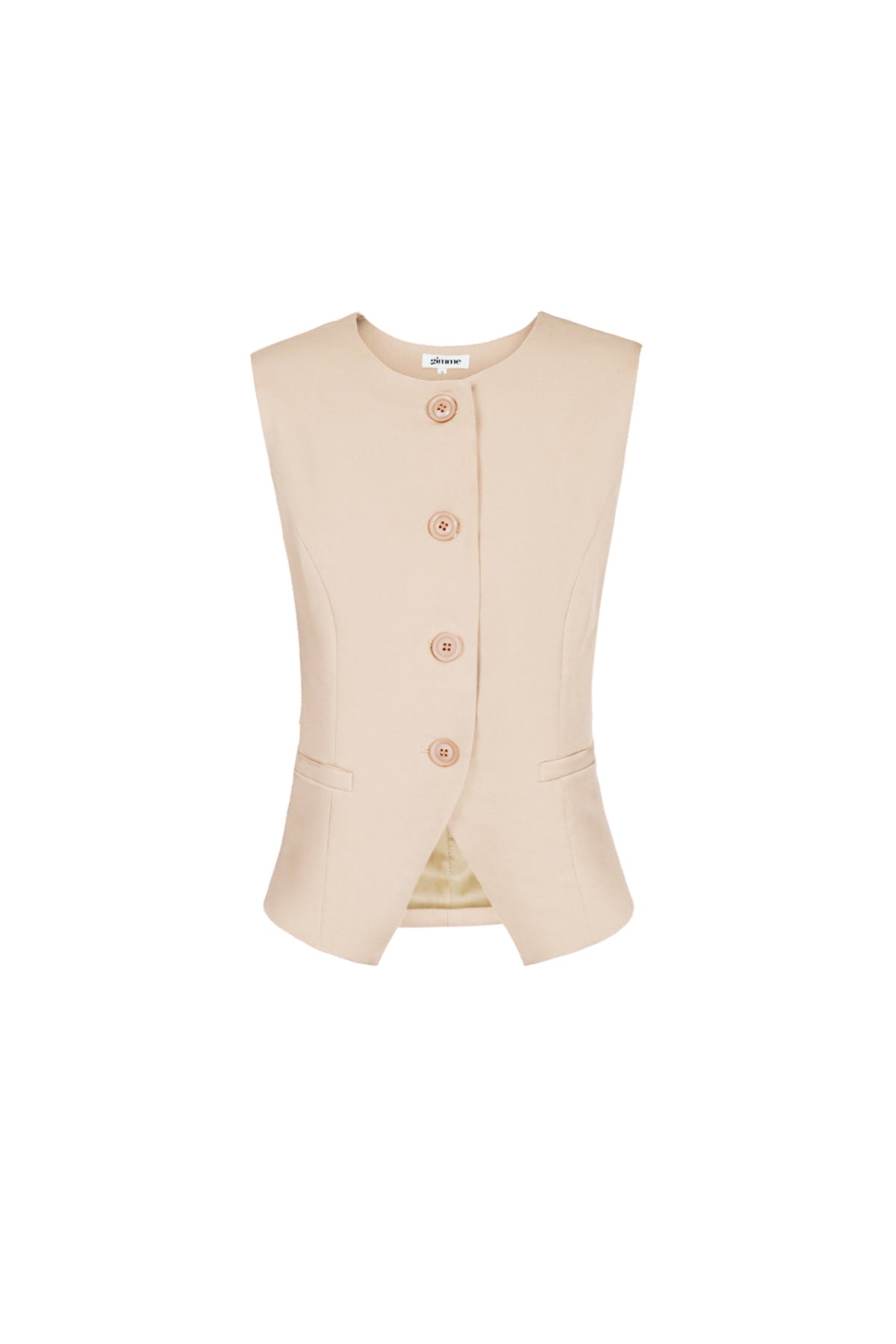 Mouwloze Gilet Top met Knopen
