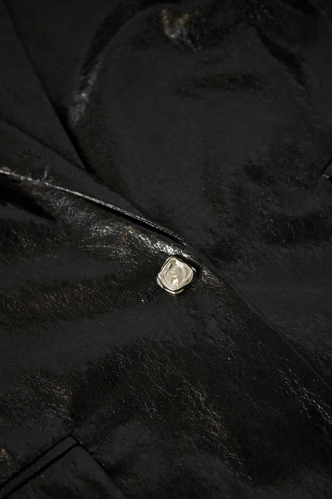 Glanzende PU Blazer