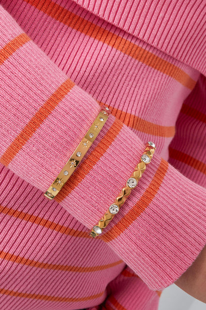 Relief Strass Bangle
