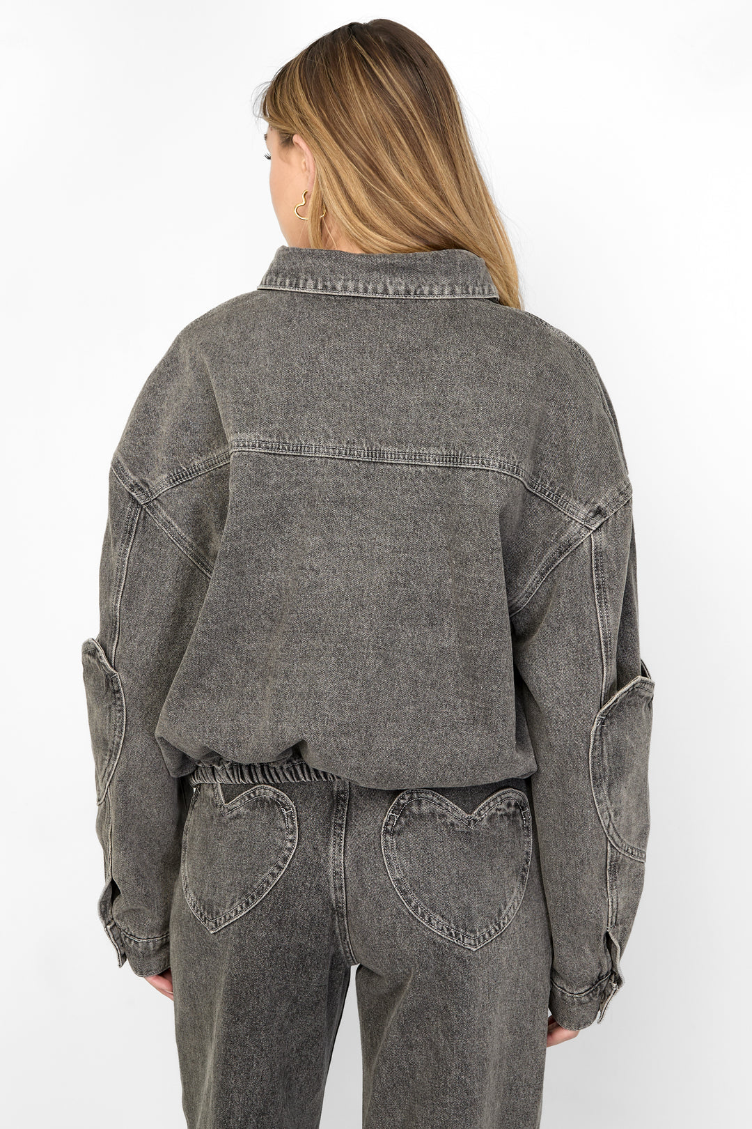 Spijkerjack met Hartdetail