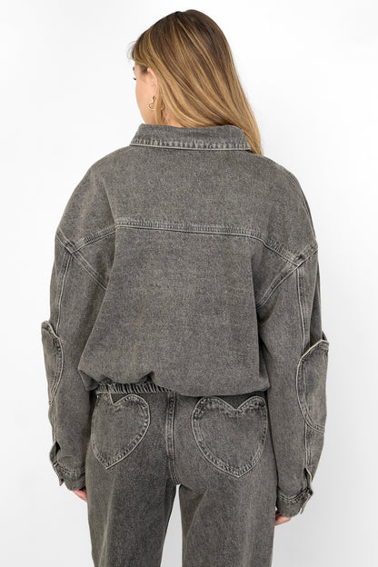Spijkerjack met Hartdetail