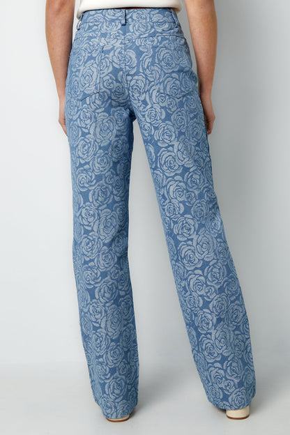 Jeans met Bloemenprint