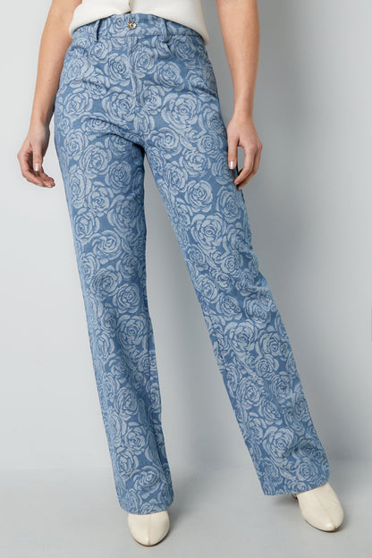 Jeans met Bloemenprint