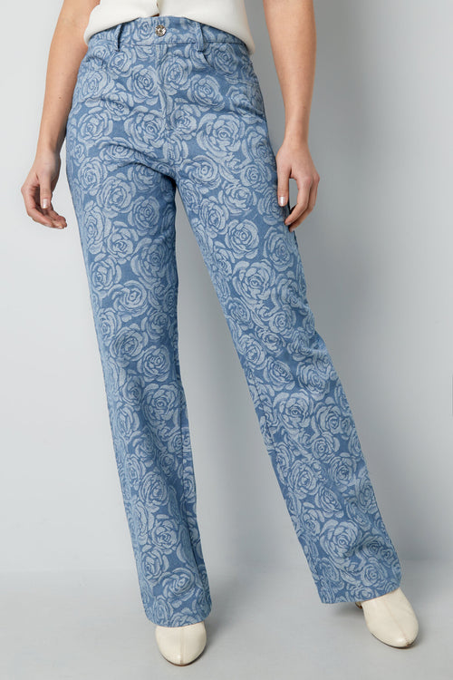 Jeans met Bloemenprint
