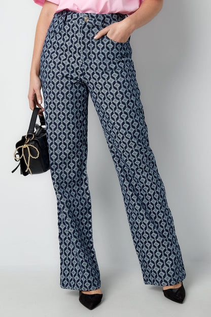 Jeans met Geometrische Print