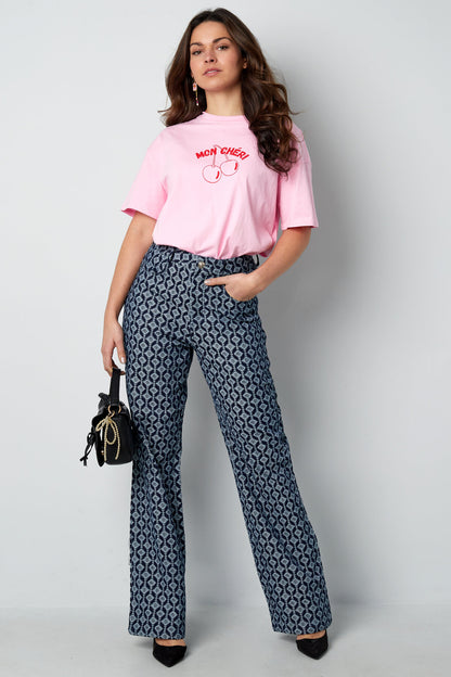 Jeans met Geometrische Print