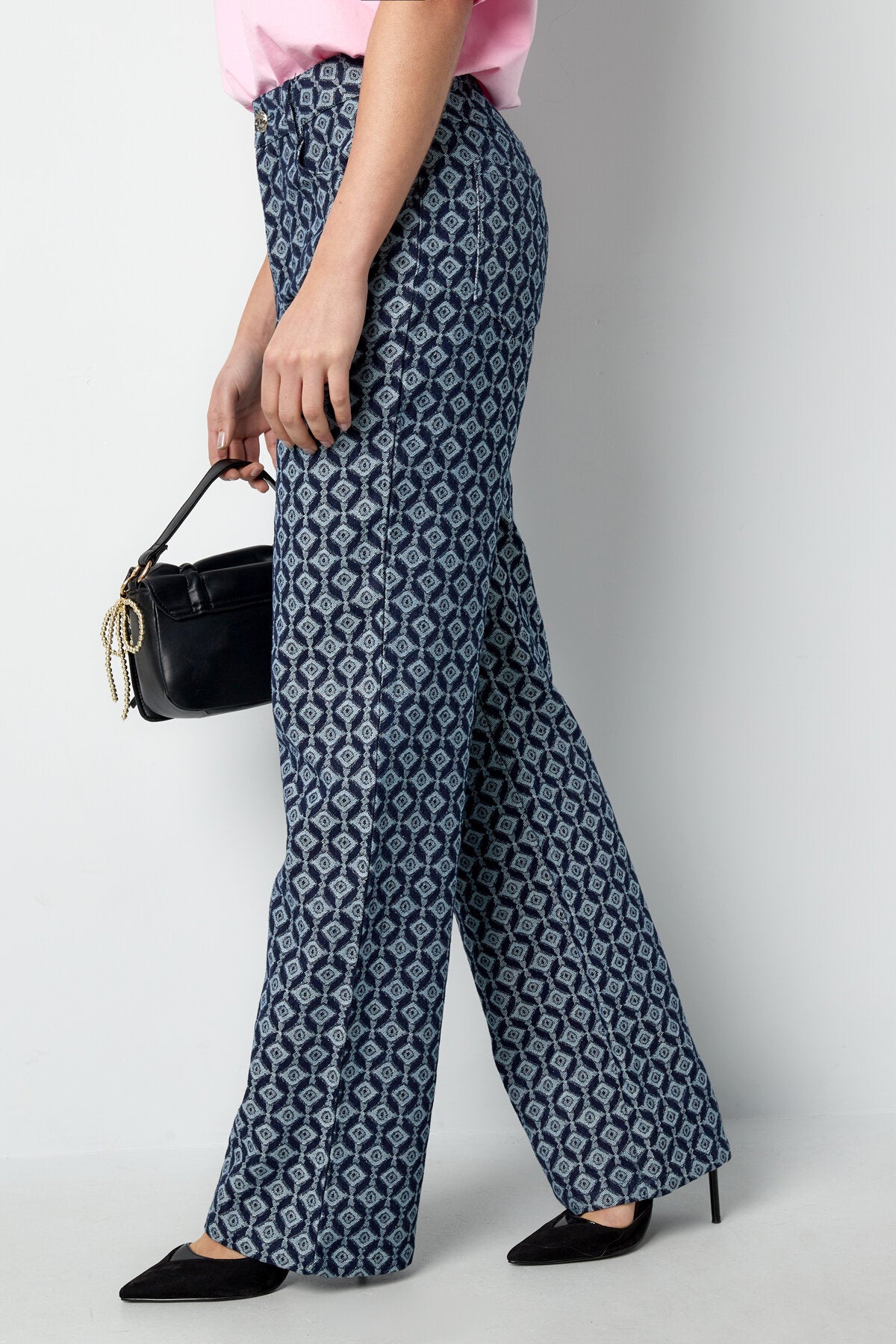Jeans met Geometrische Print