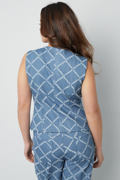 Top met Geometrische Print