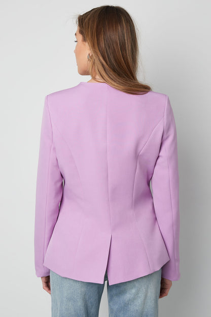 Blazer met Rechthoekige Halslijn