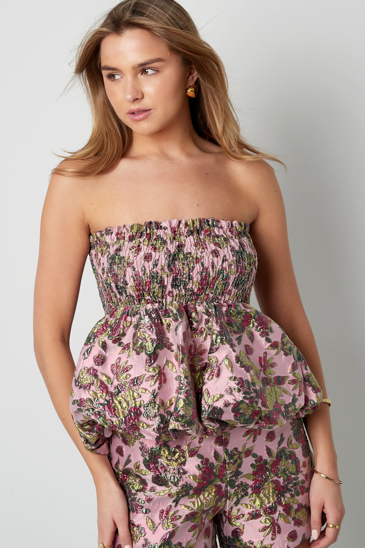 Peplum Top met Bloemenprint