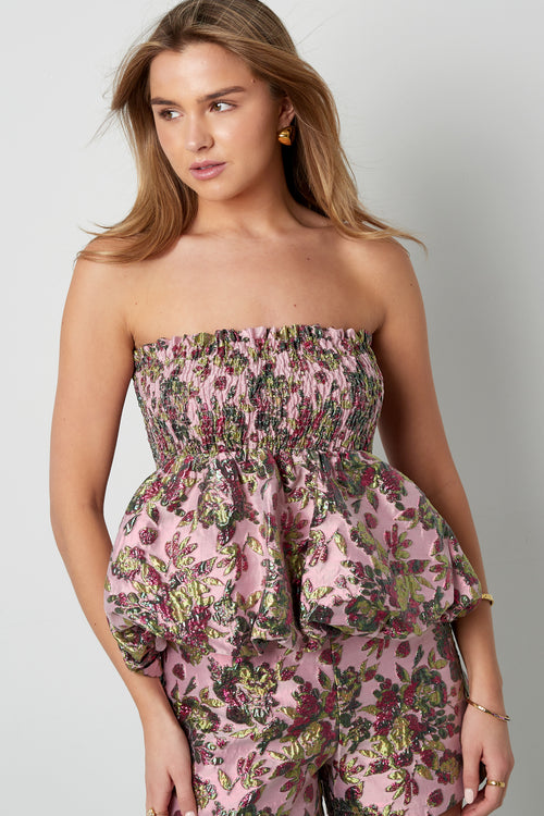 Peplum Top met Bloemenprint