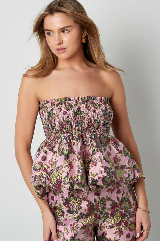 Peplum Top met Bloemenprint