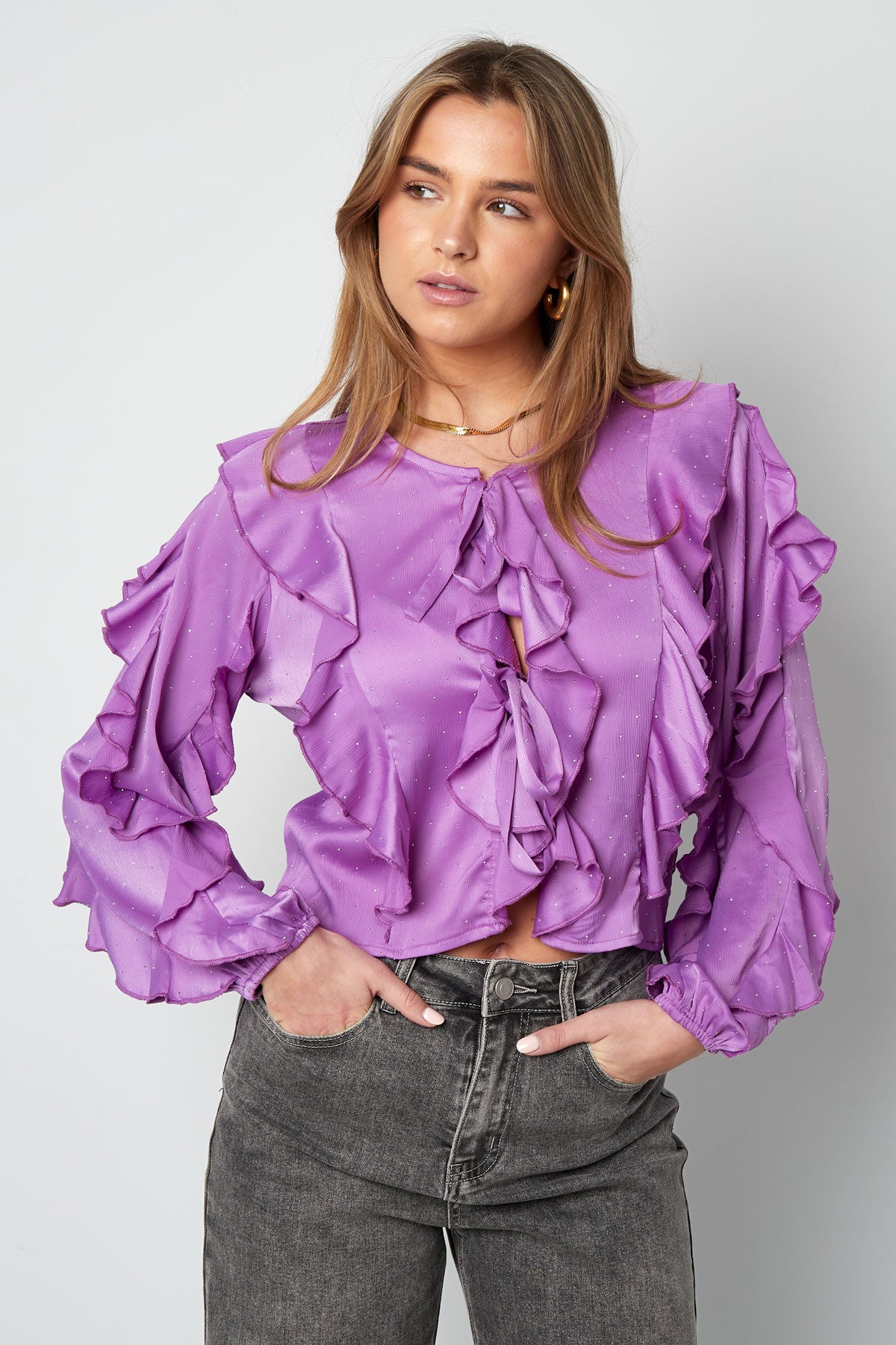 Shirt met Ruches