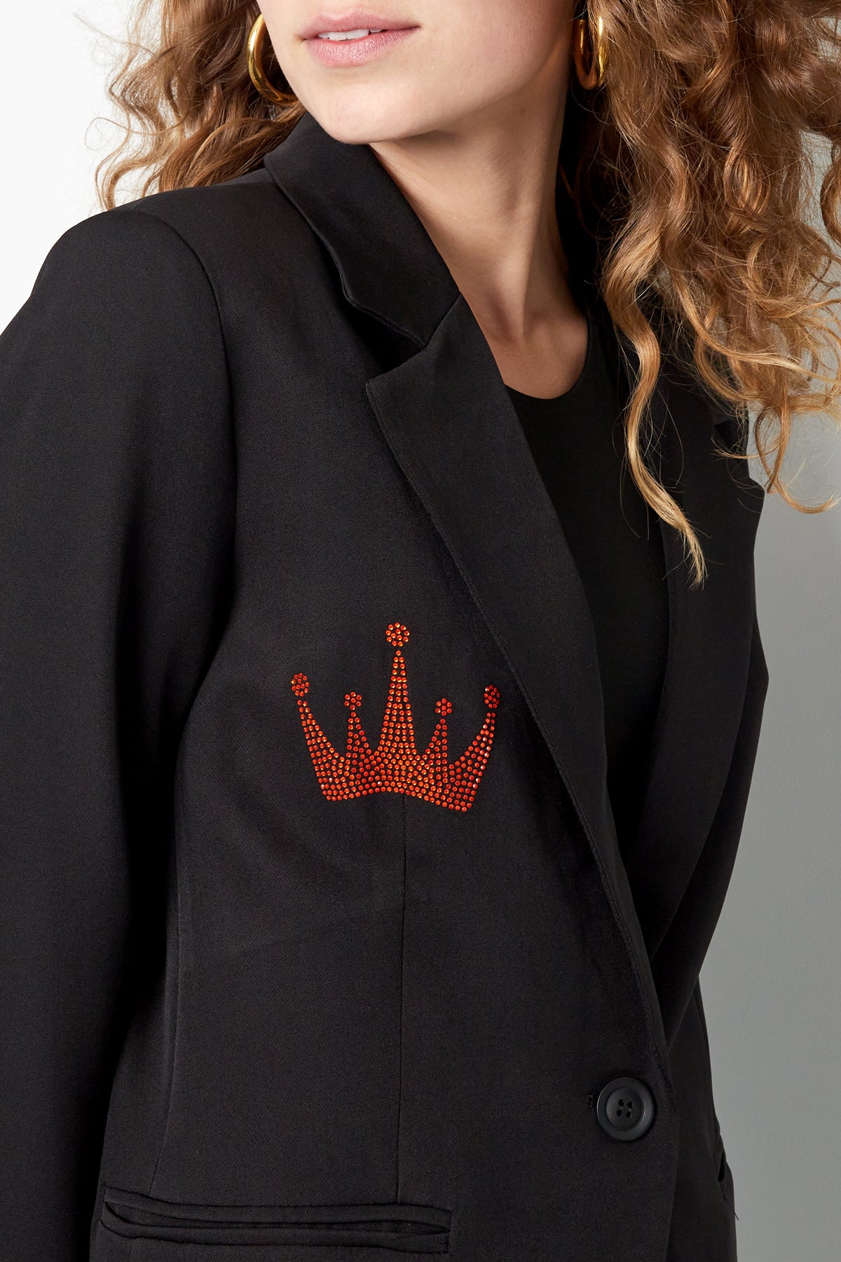 Blazer met Queen Borduring