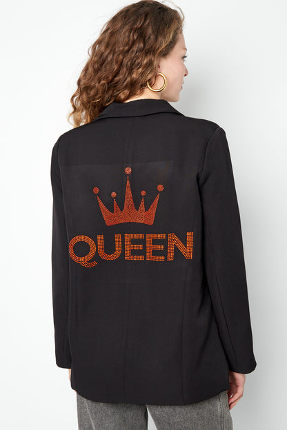 Blazer met Queen Borduring