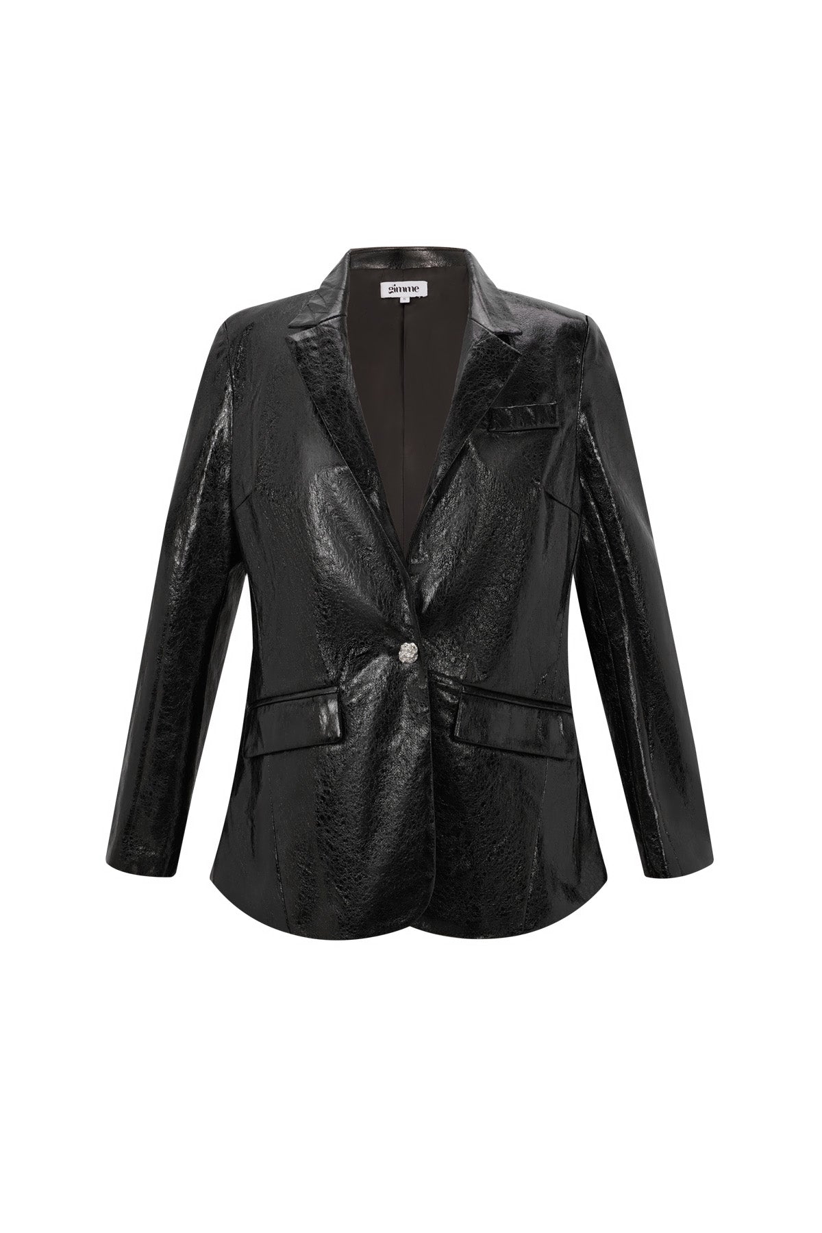 Glanzende PU Blazer