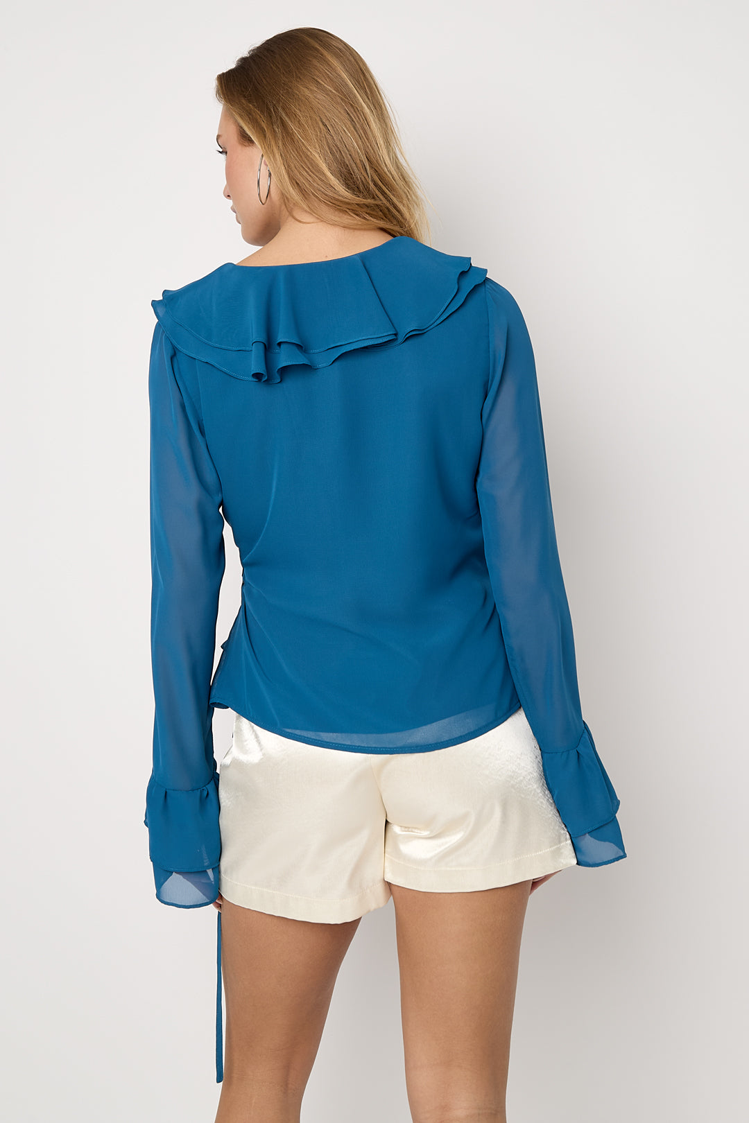Elegante Top met Lange Mouwen en Ruches