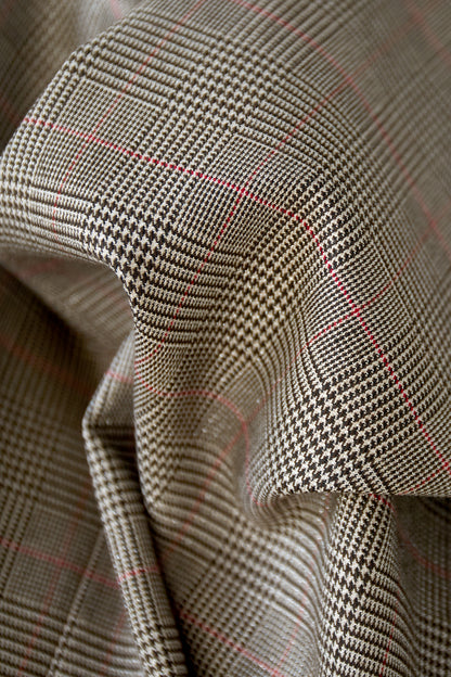 Geruite Blazer Klassieke Pasvorm