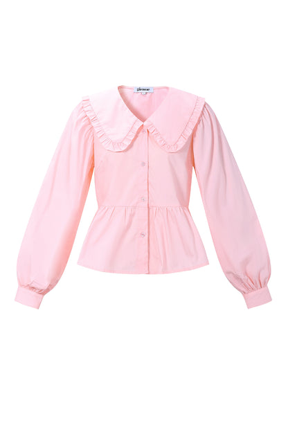 Casual Blouse met Pofmouwen