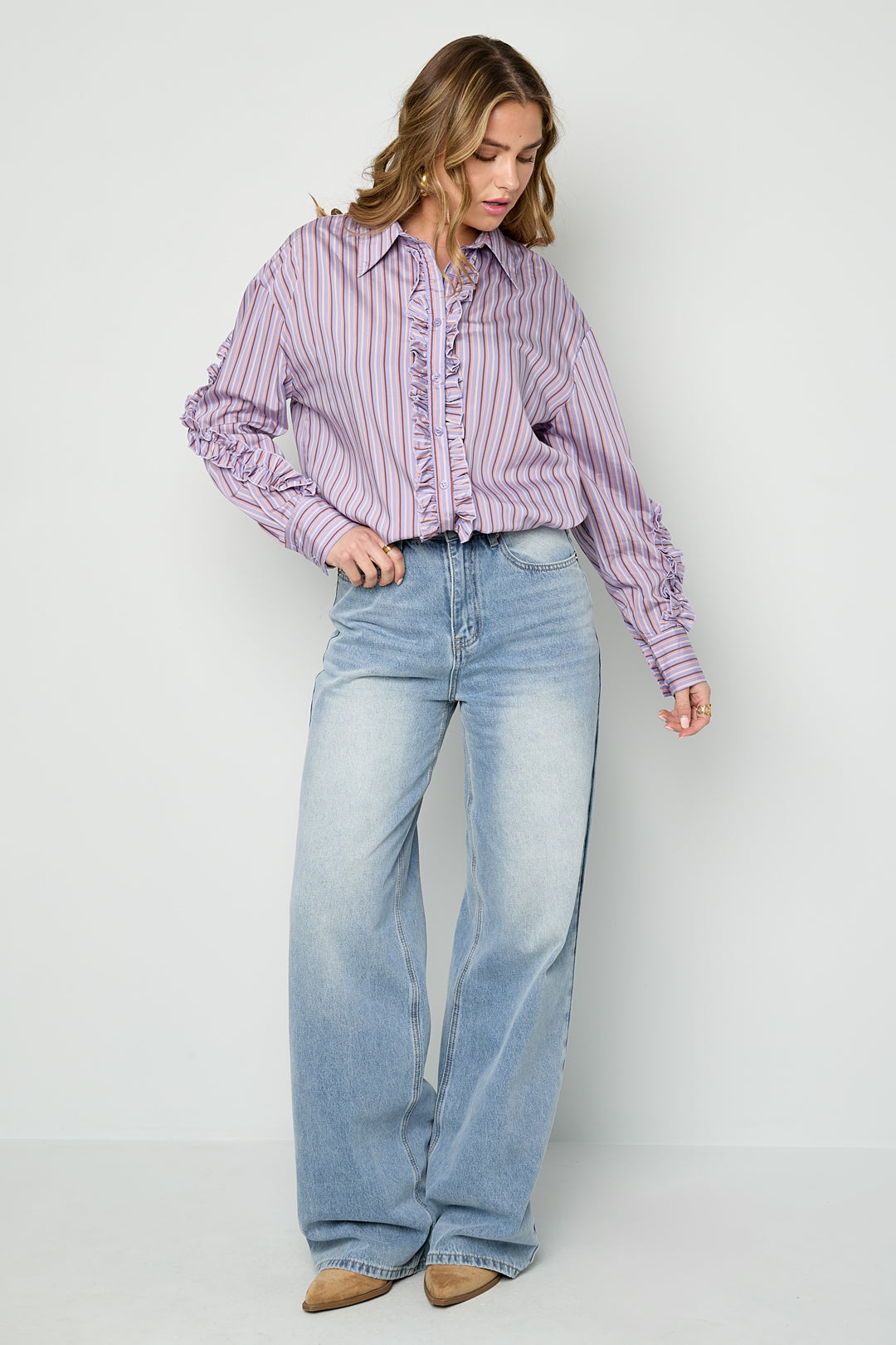 Casual Blouse met Ruches