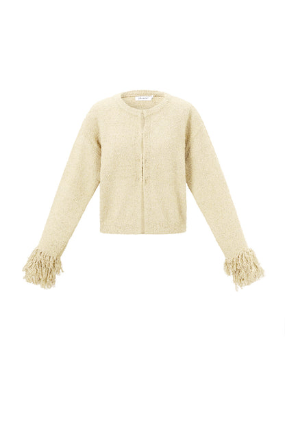 Gebreid Vest met Franje Details