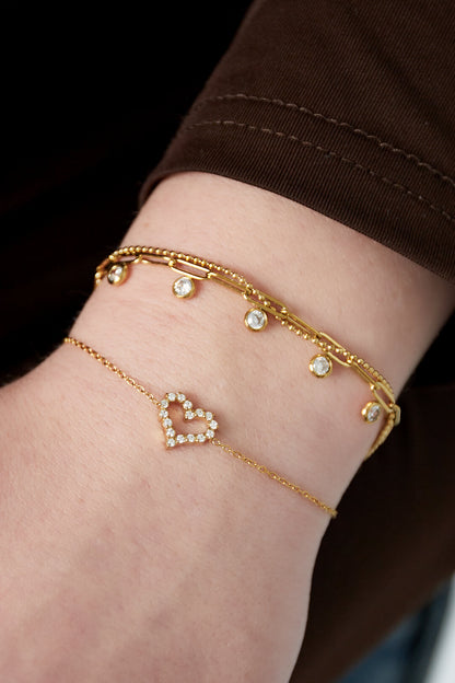 Strass Hart Armband