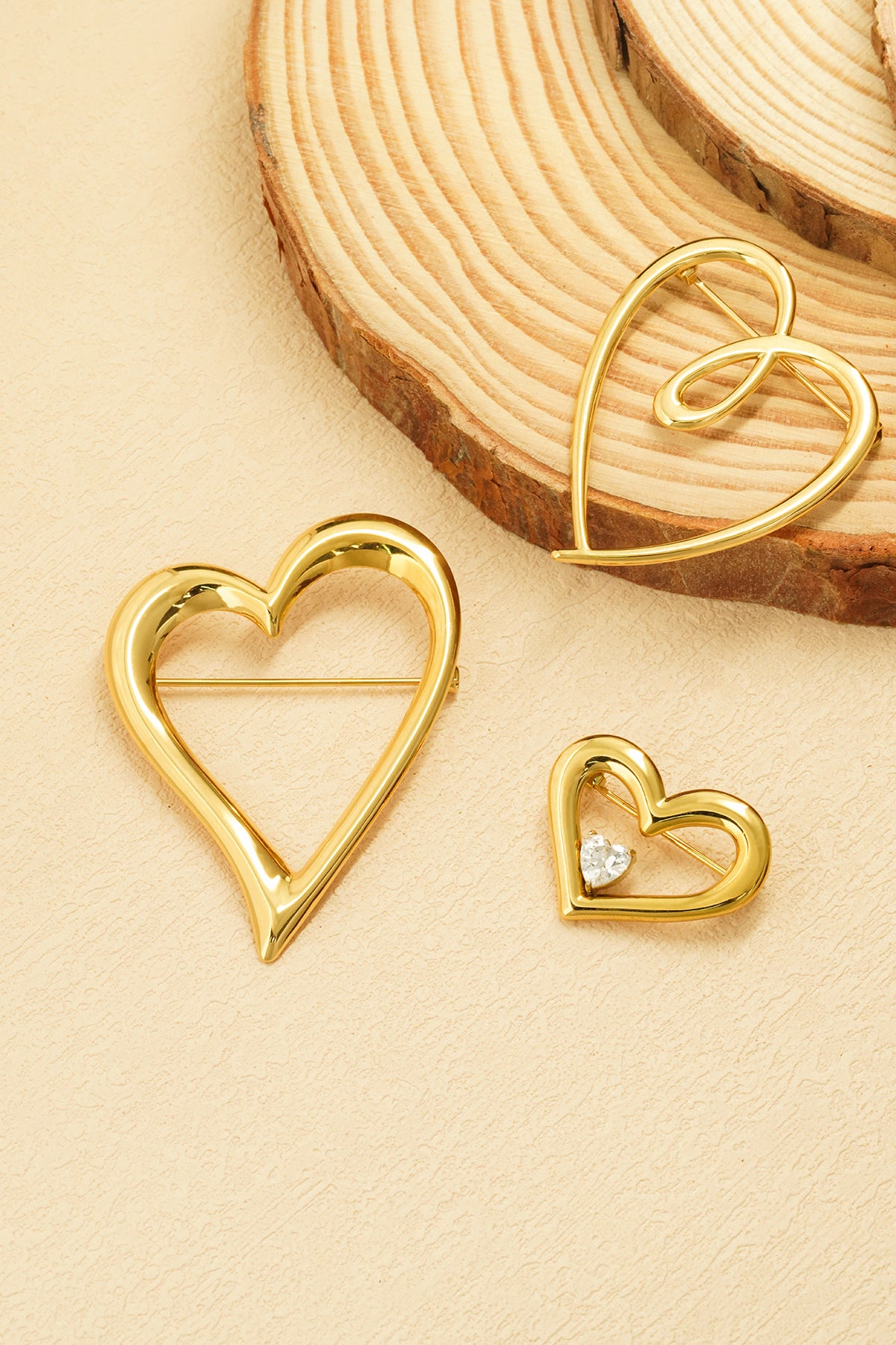 Open Hart Broche