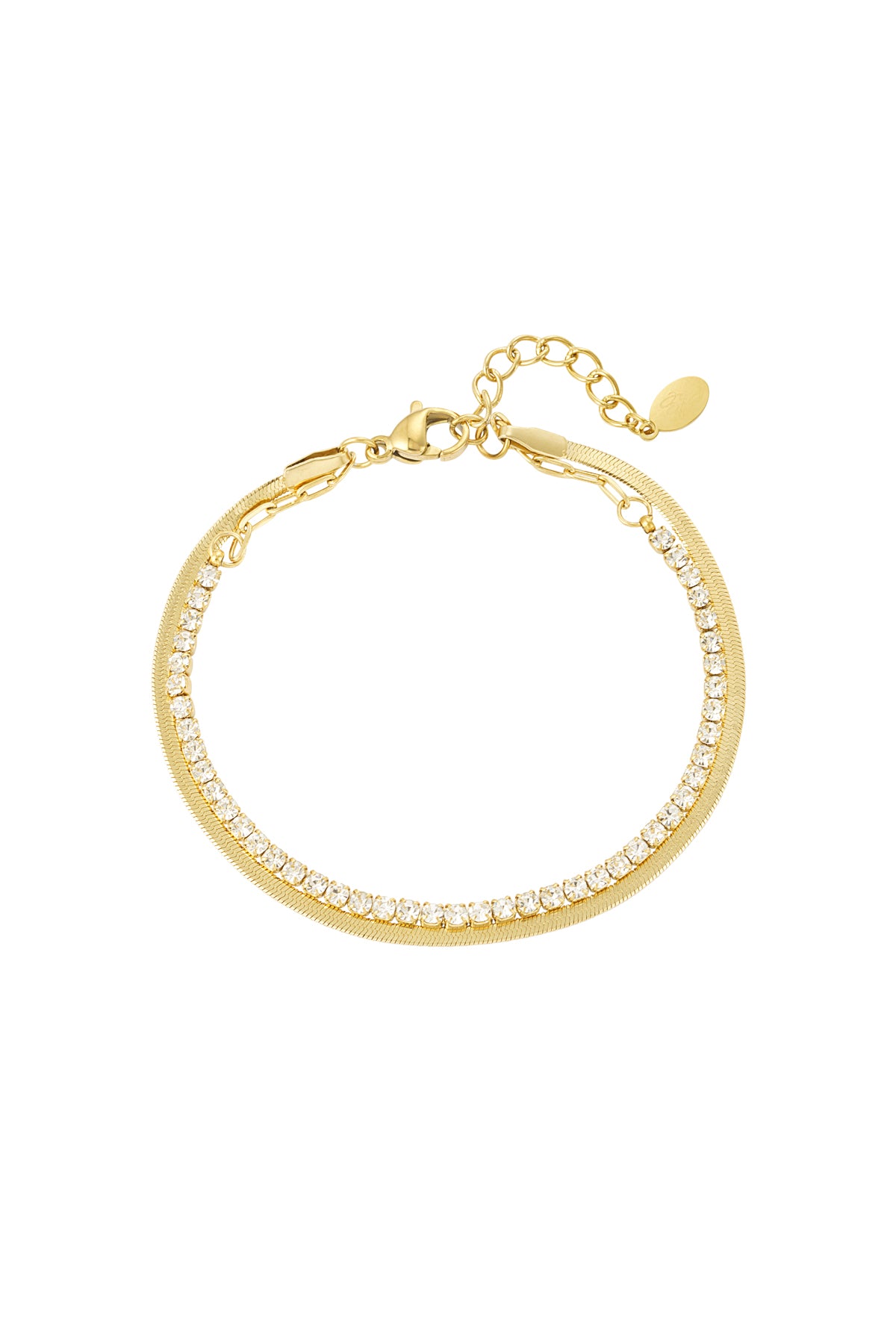Dubbele Strass Armband