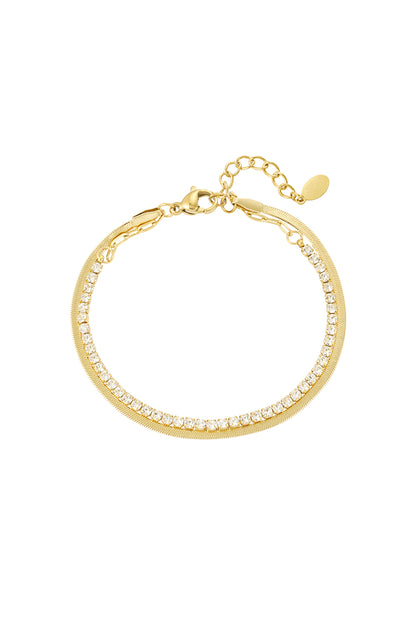 Dubbele Strass Armband
