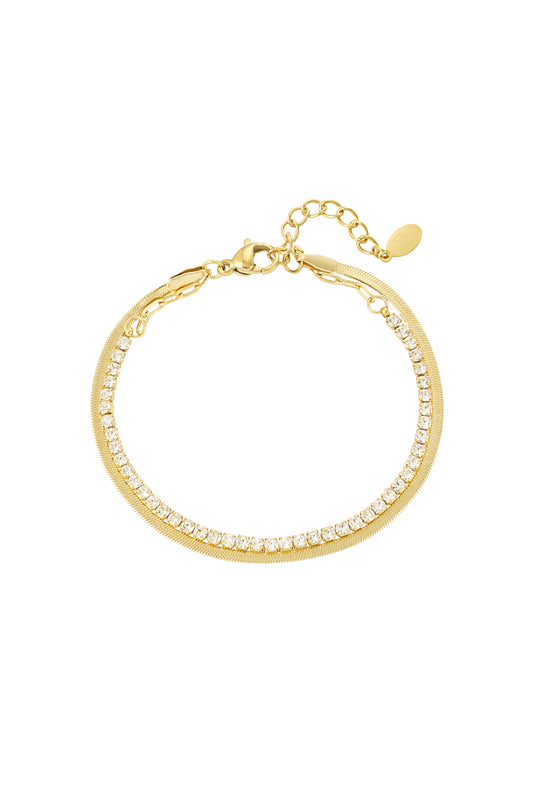 Dubbele Strass Armband