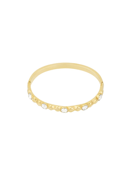 Relief Strass Bangle