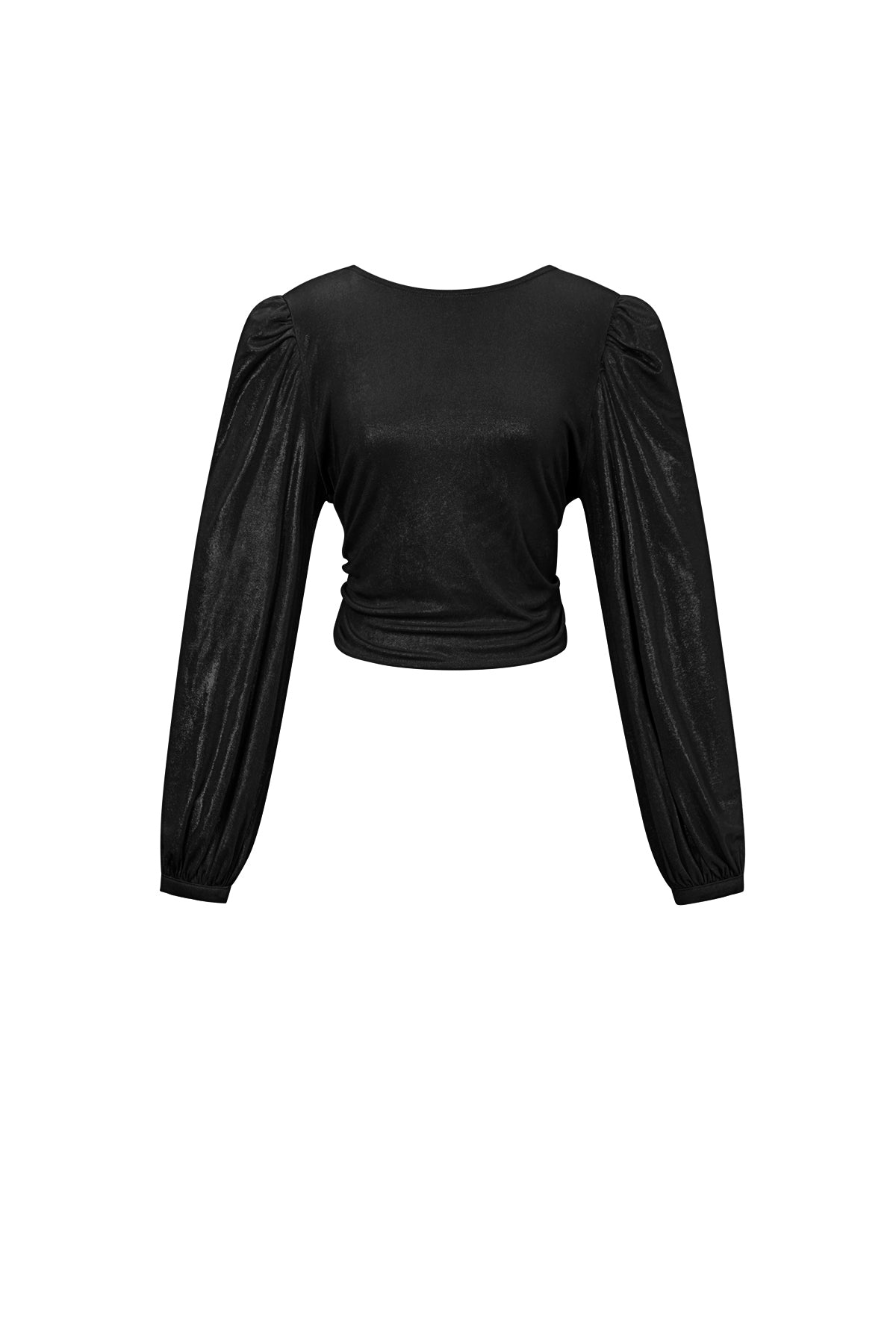 Top met Pofmouwen en Strikdetail