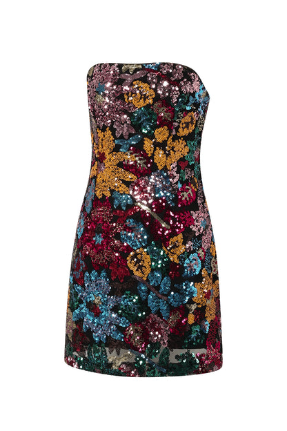 Strapless Jurk met Bloemenprint