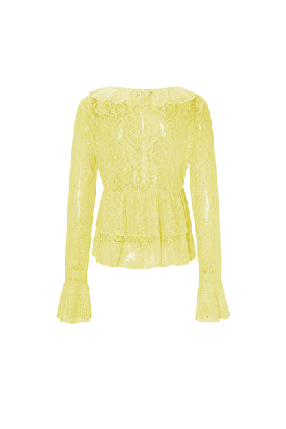 Kanten Shirt met Ruches