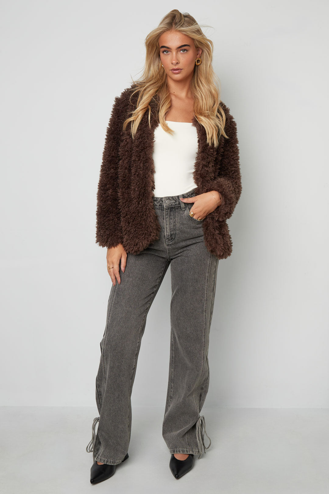 Zacht Faux Fur Jasje