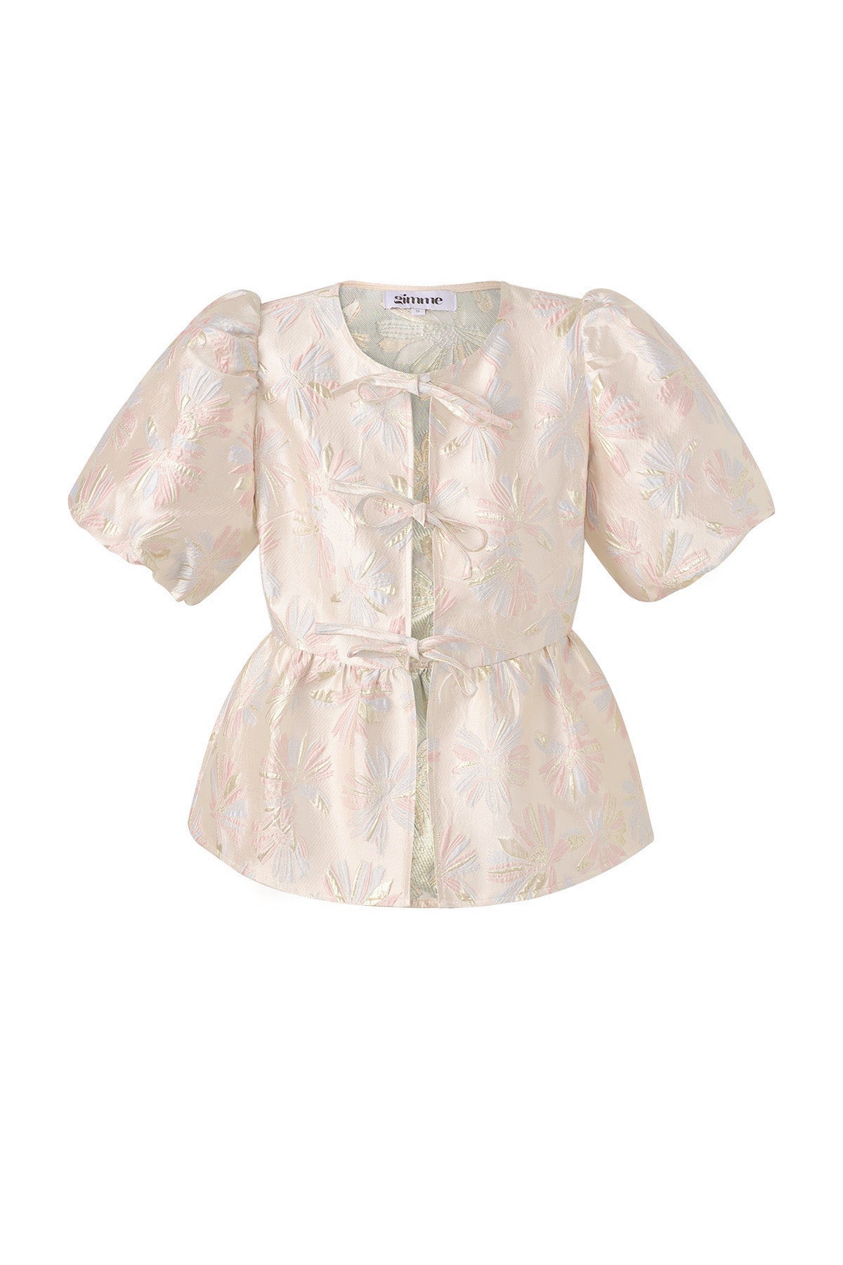 Top met Bloemenprint en Strikdetail