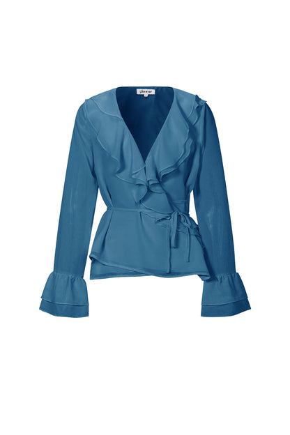 Elegante Top met Lange Mouwen en Ruches