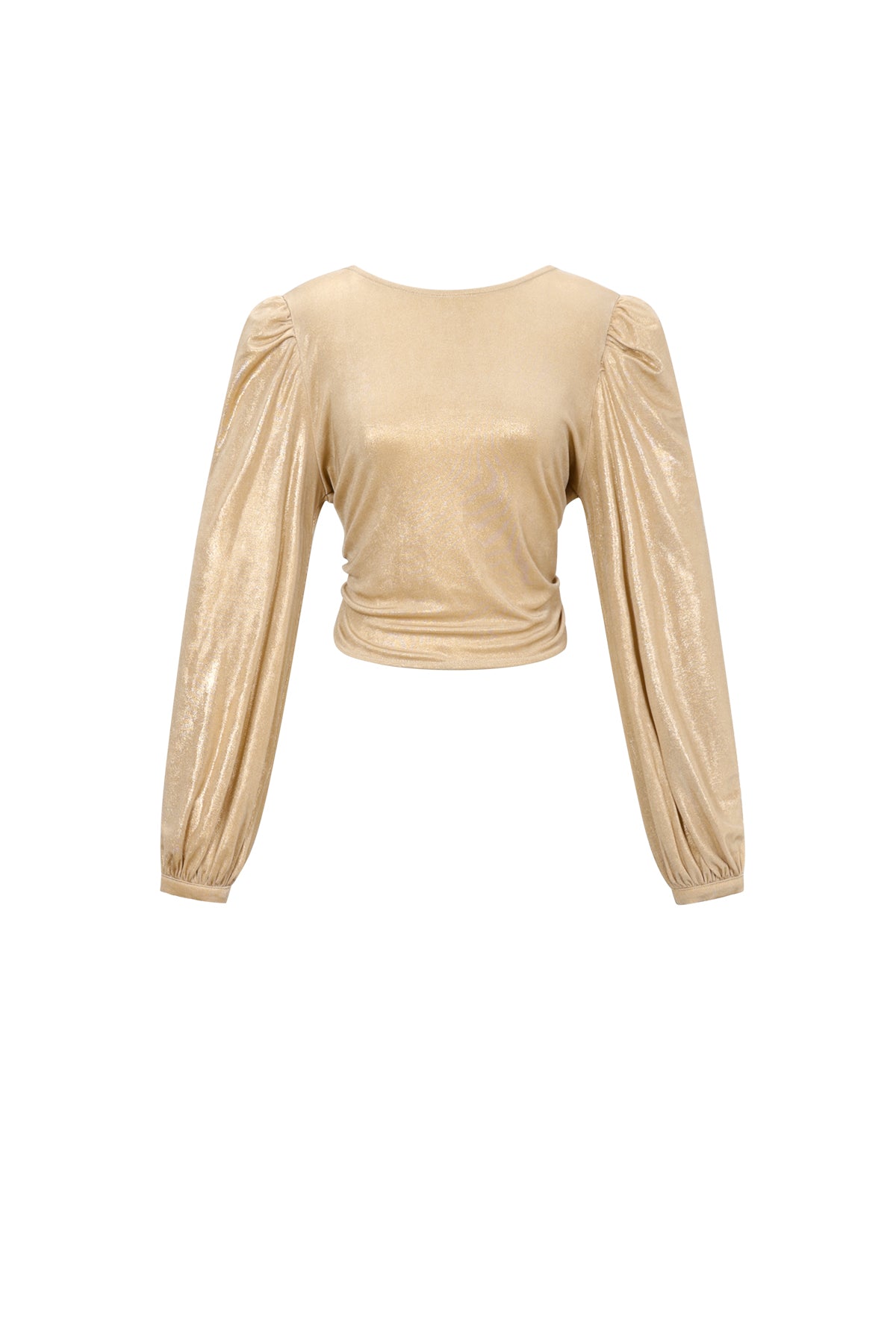Top met Pofmouwen en Strikdetail