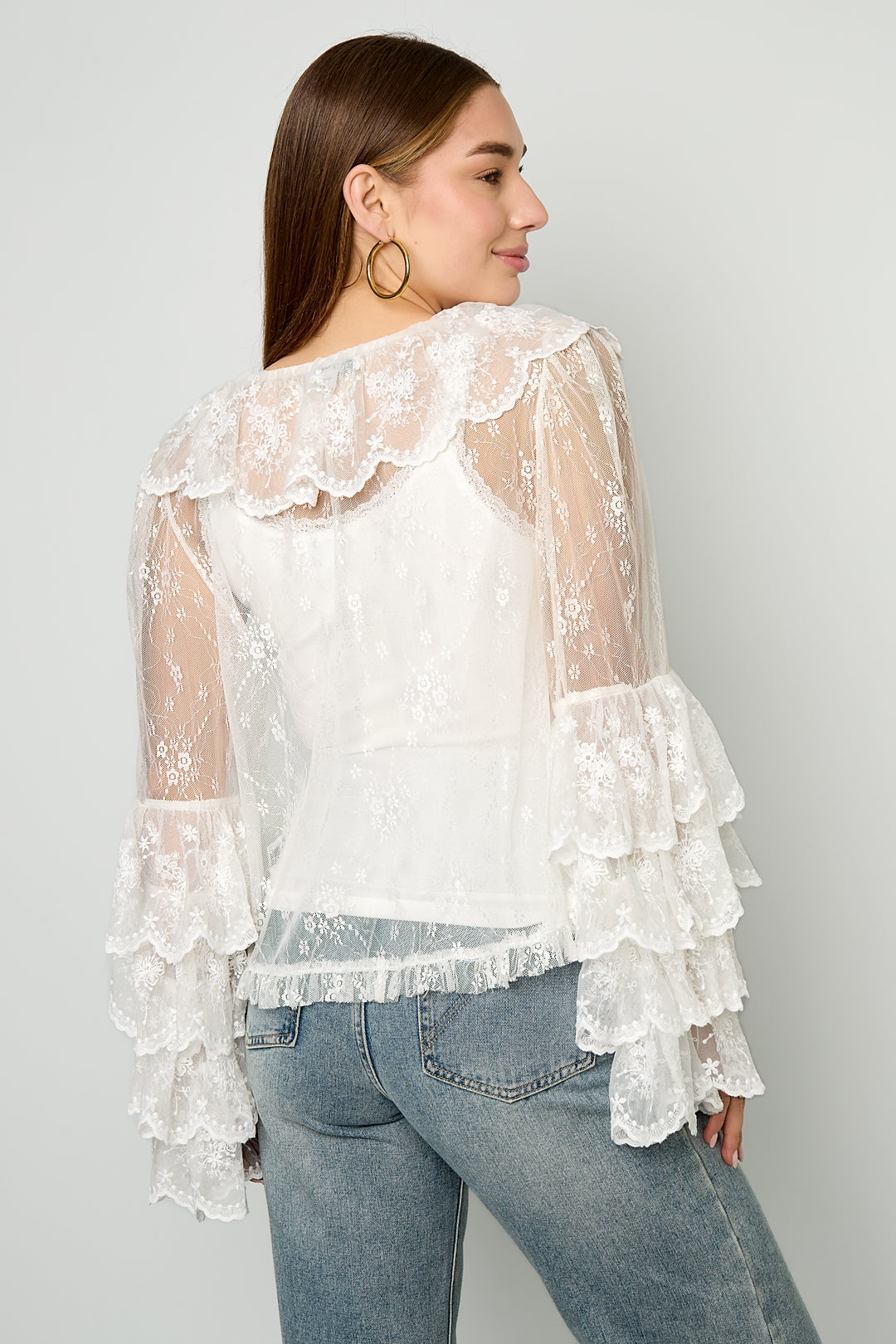 Blouse met Kantdetails