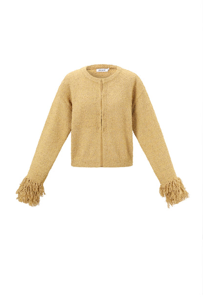 Gebreid Vest met Franje Details