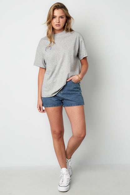 Casual Katoenen Dames T-shirt met Minimal Print
