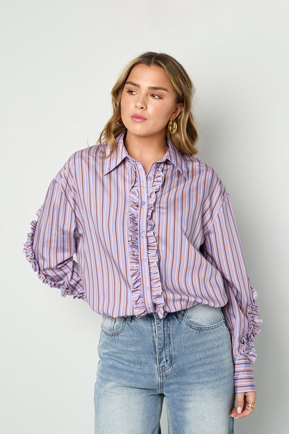 Casual Blouse met Ruches