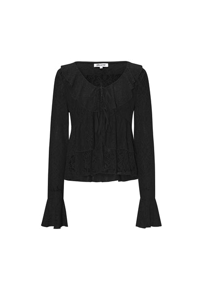 Kanten Shirt met Ruches