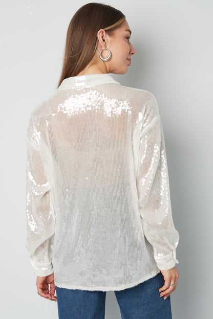 Elegante Glanzende Blouse