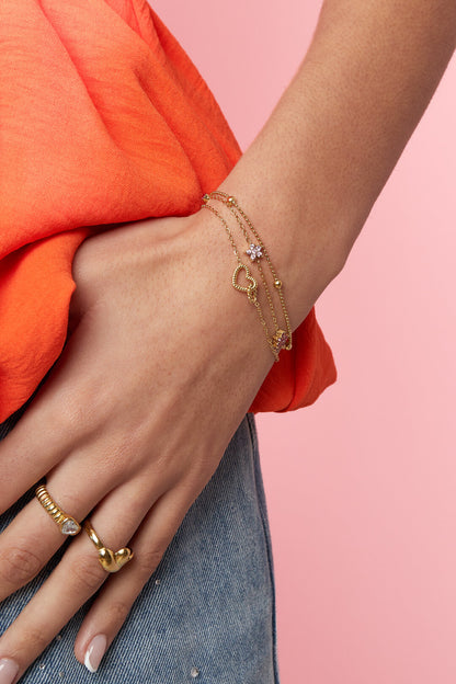 Verbonden Harten Bedelarmband