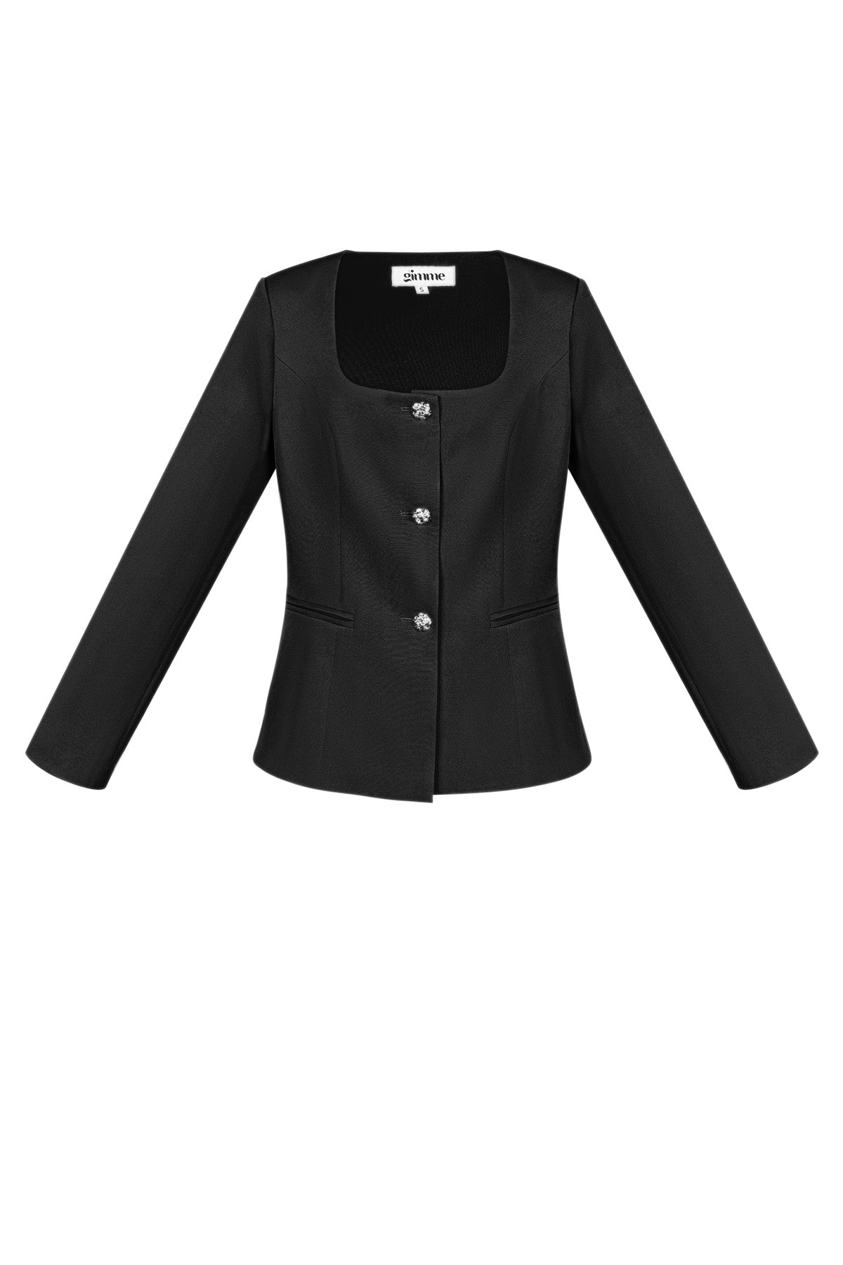 Blazer met Rechthoekige Halslijn