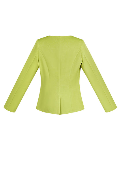 Blazer met Rechthoekige Halslijn