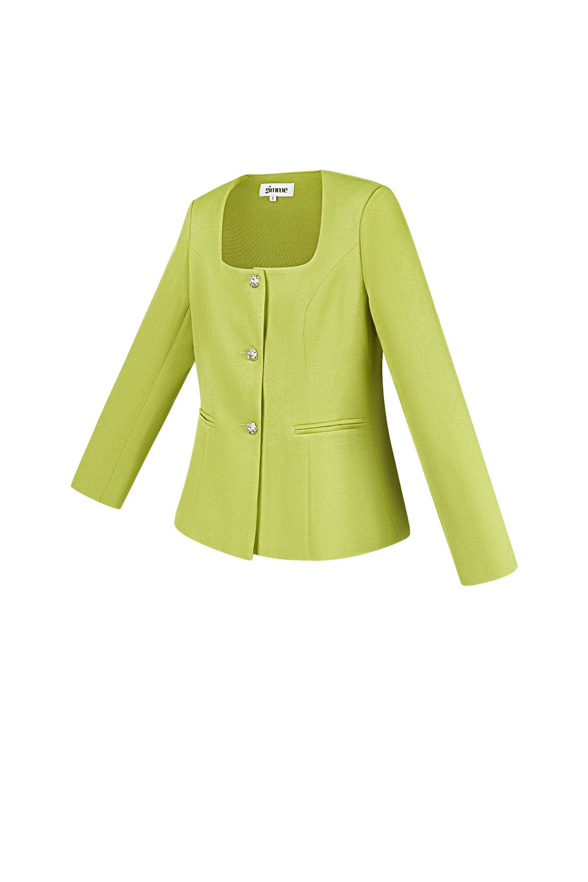 Blazer met Rechthoekige Halslijn
