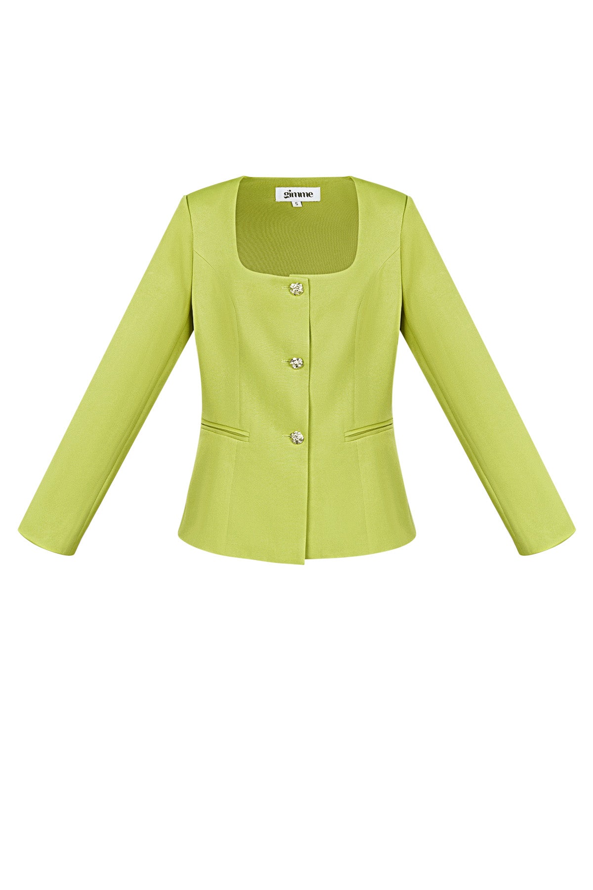 Blazer met Rechthoekige Halslijn